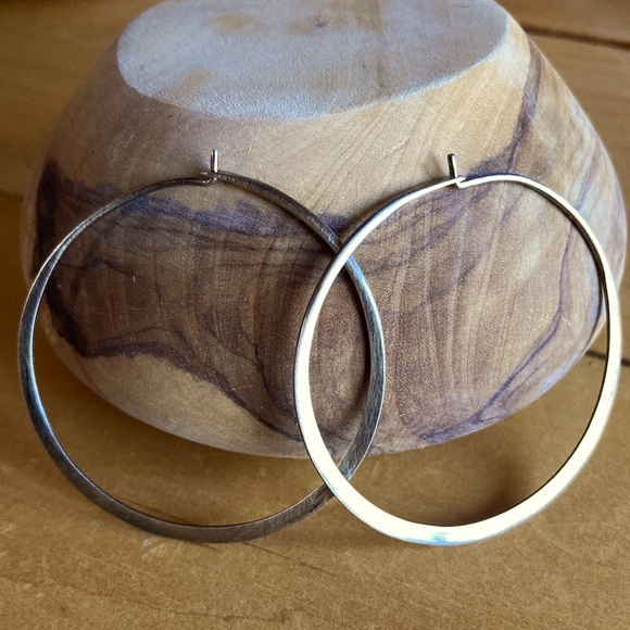 Hammered Hoop Earrings - Picture 1 of 6